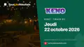 Keno du jeudi 22 octobre 2026 : tirage à 20:00 et résultats