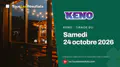 Keno du samedi 24 octobre 2026 : tirage à 19:00 et résultats