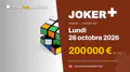 Joker+ du lundi 26 octobre 2026 : 200 000 € en jeu, tirage à 20:00