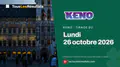 Keno (Loterie Nationale) du lundi 26 octobre 2026 : tirage à 20:00 et résultats