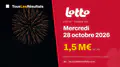 Lotto du mercredi 28 octobre 2026 : 1,5 M€ en jeu, tirage à 19:00